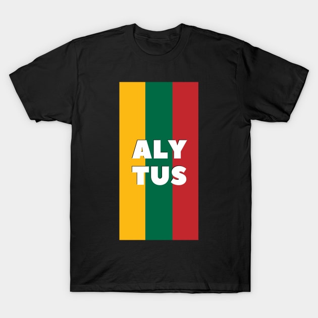 Alytus City in Lithuanian Flag Vertical T-Shirt by aybe7elf
